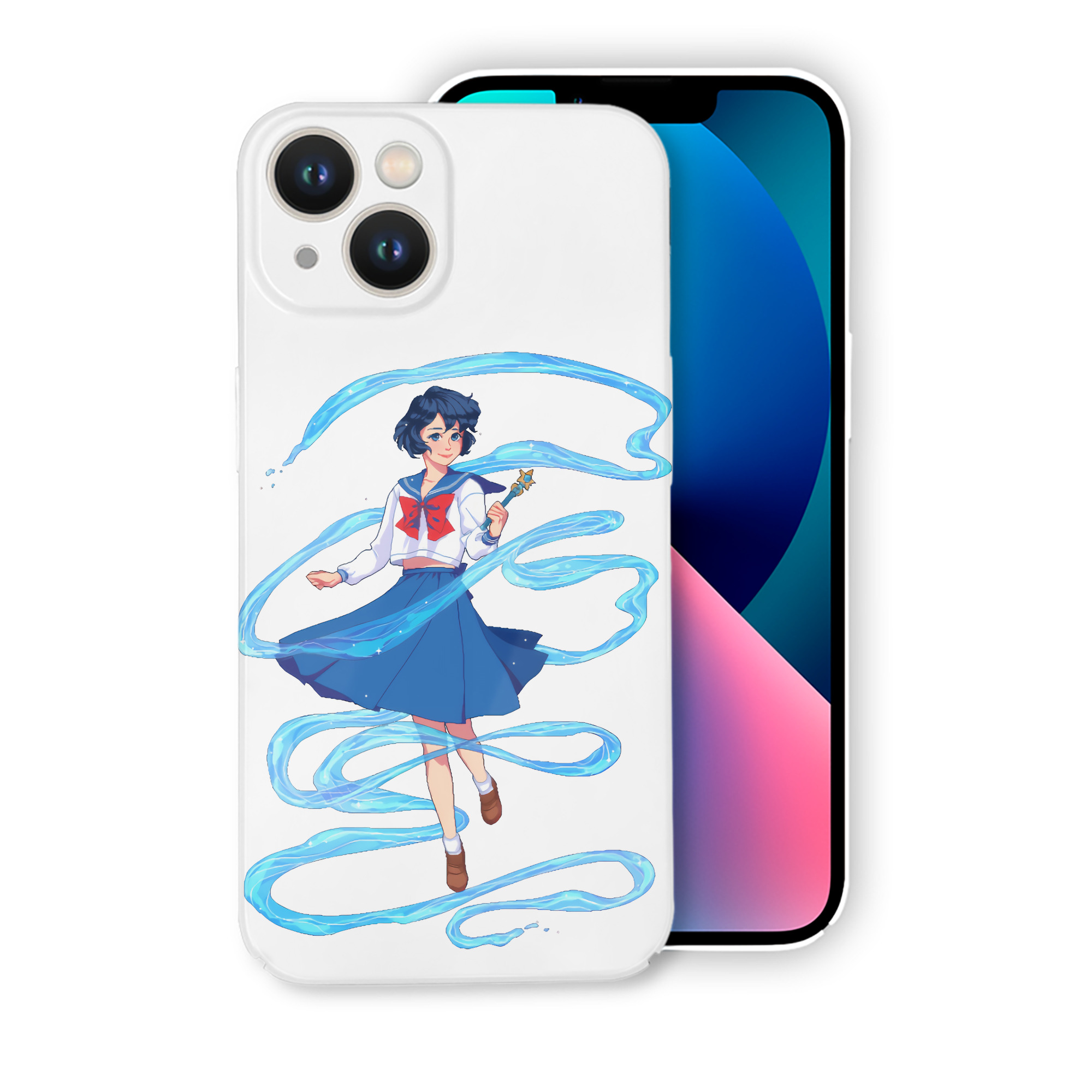 （画像用） 美少女戦士セーラームーン 水野 亜美 みずの あみ Sailor Moon Mizuno Ami 【iPhone 14シリーズ対応】ハードケース